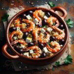 Camarones al Horno con Queso Feta y Olivas